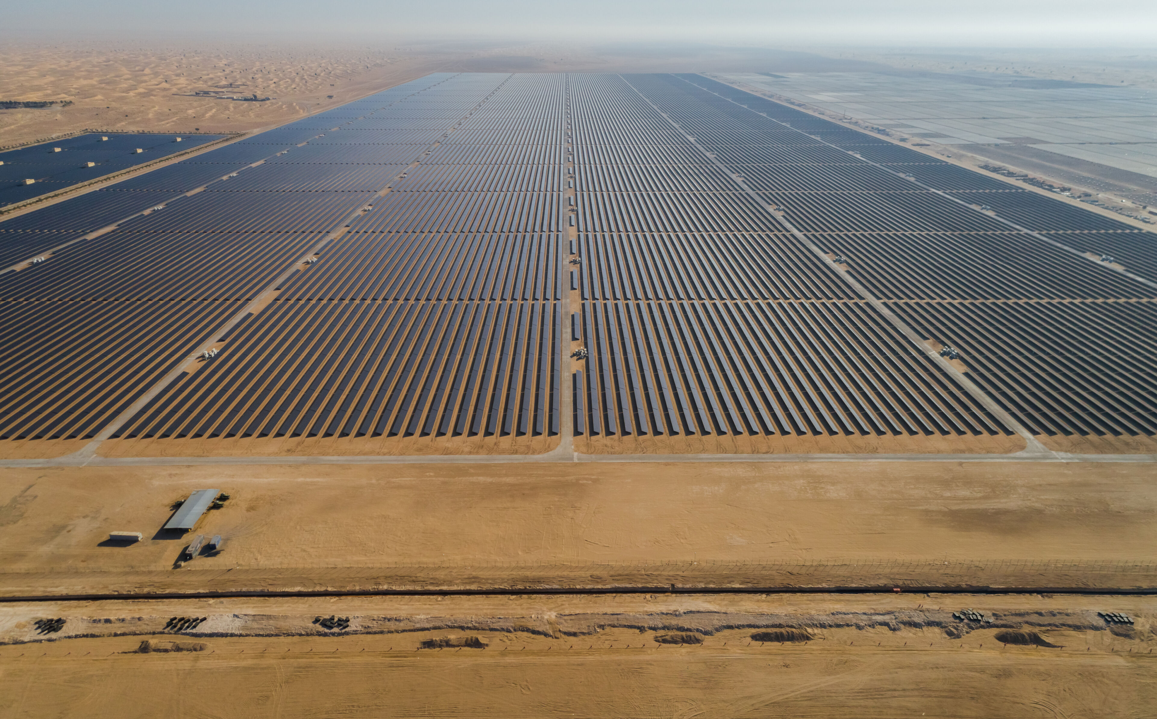 Rows of solar panels