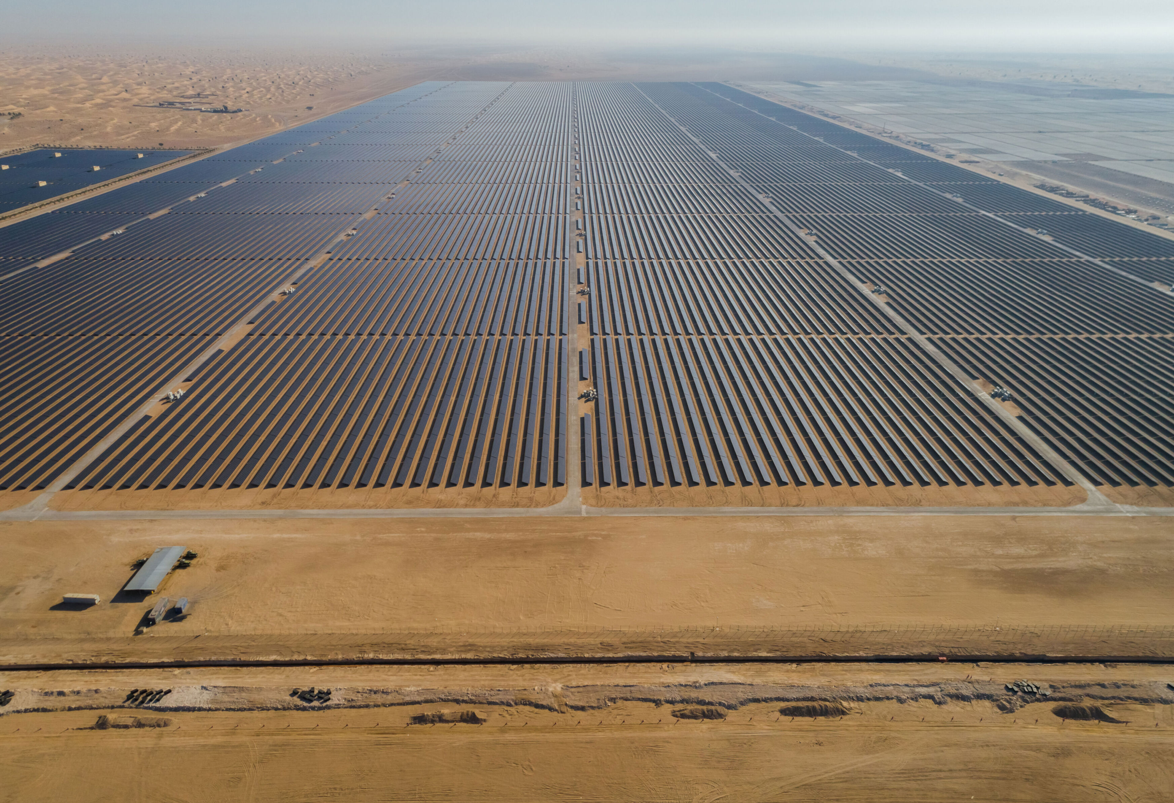 Rows of solar panels