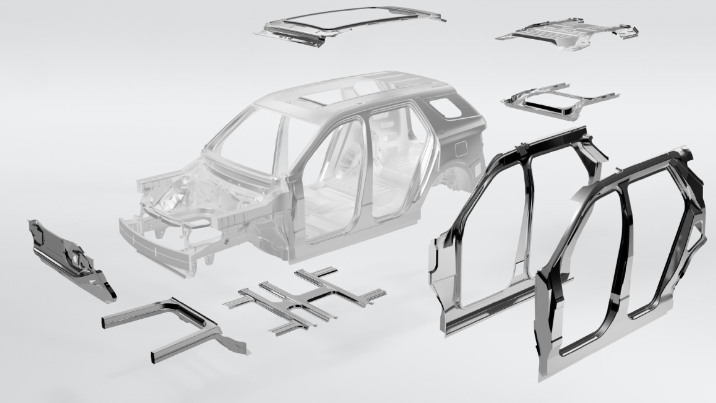 Disassembled car