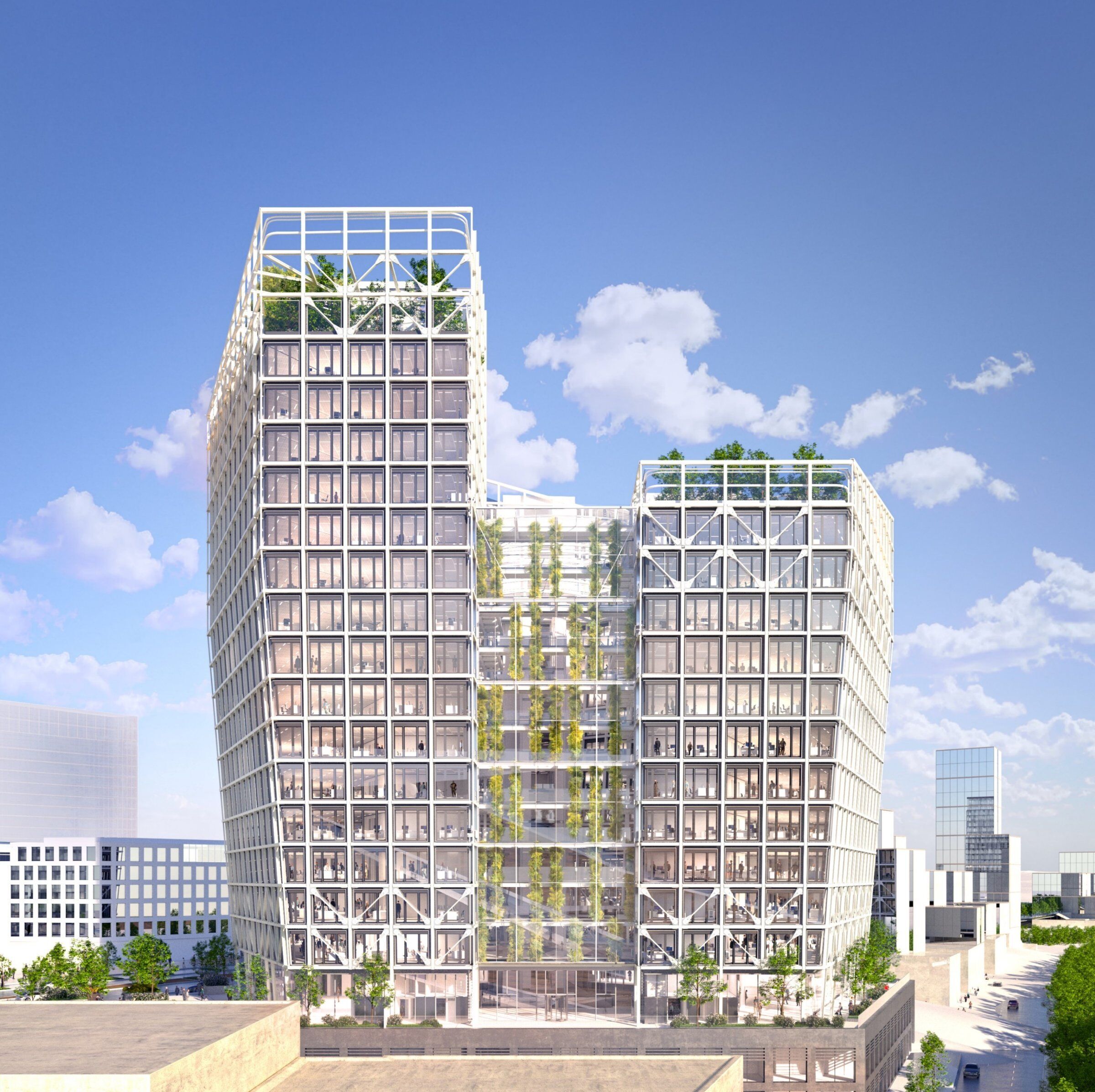 Render of the new ArcelorMittal headquarters tower