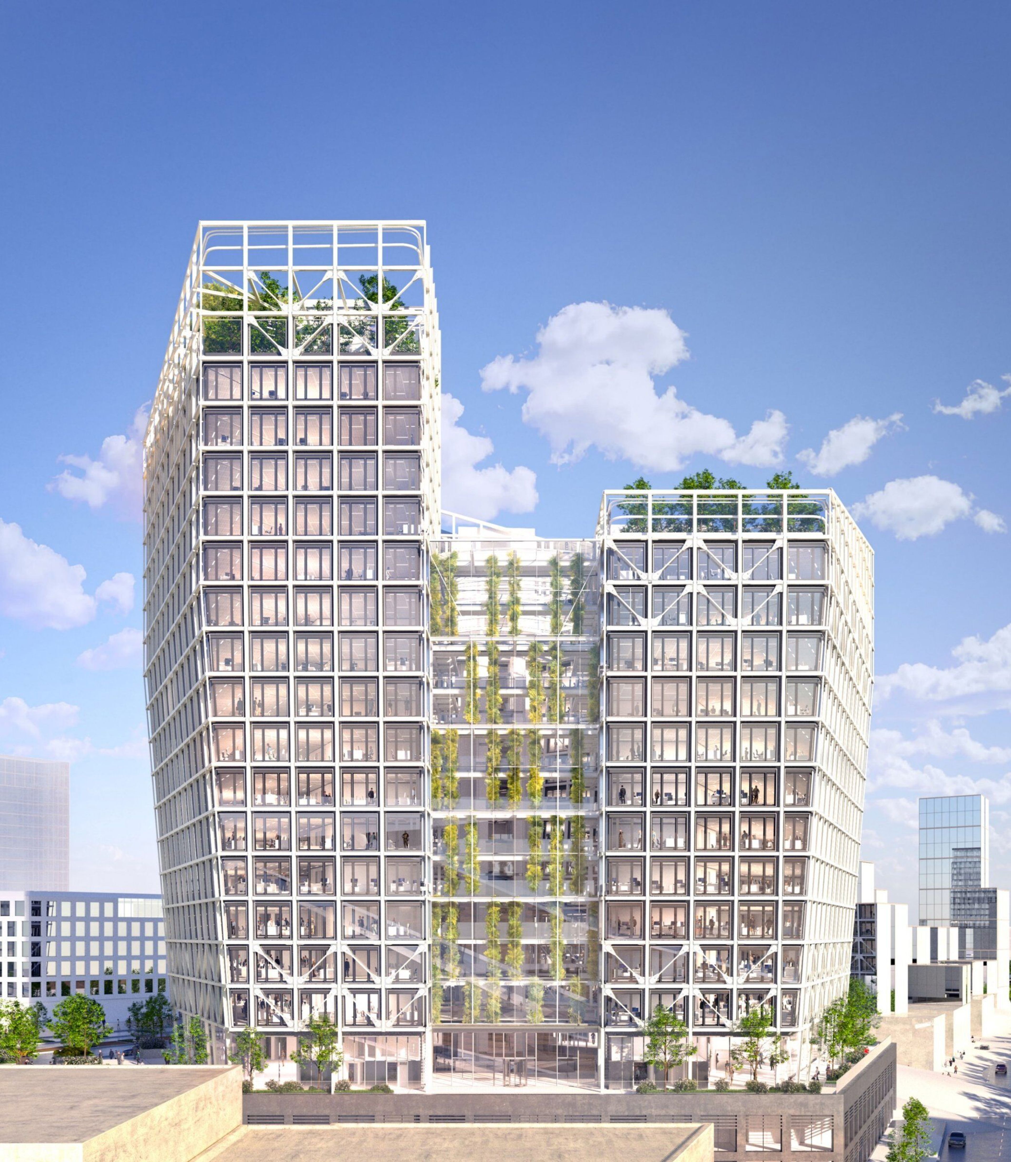 Render of the new ArcelorMittal headquarters tower