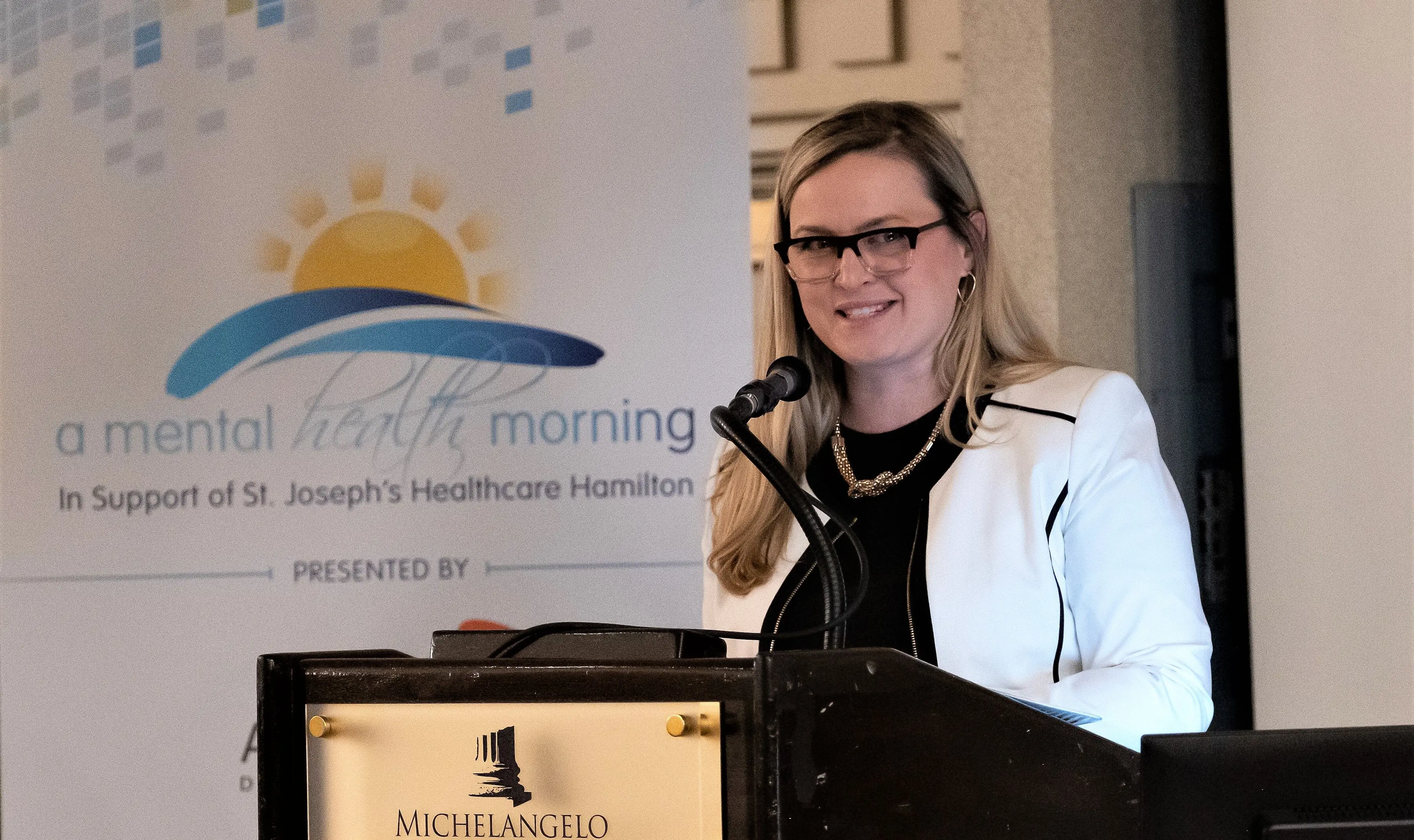 Nesha Gibson speaks at A Mental Health Morning
