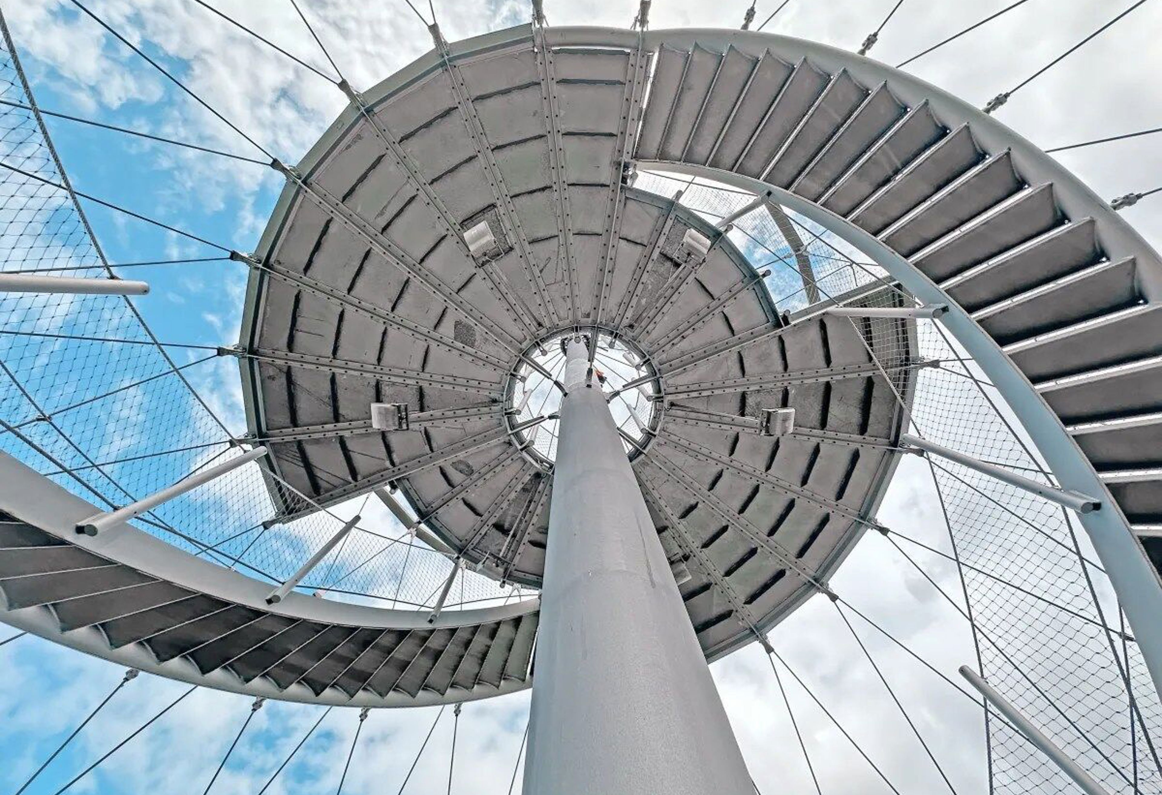 Steel-framed building interior