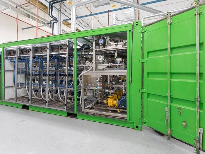 Machine in green sea container.jpg