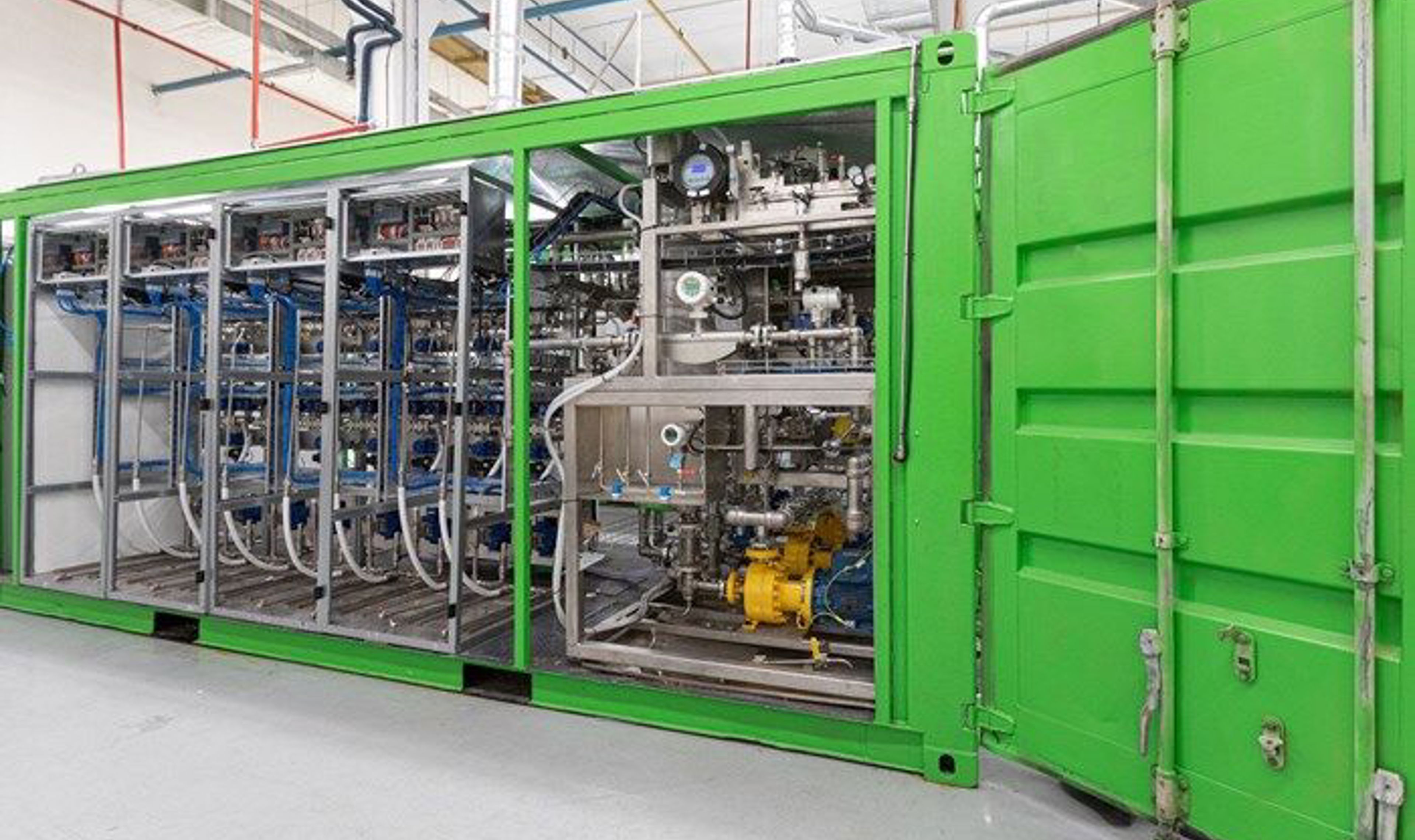 Machine in green sea container.jpg