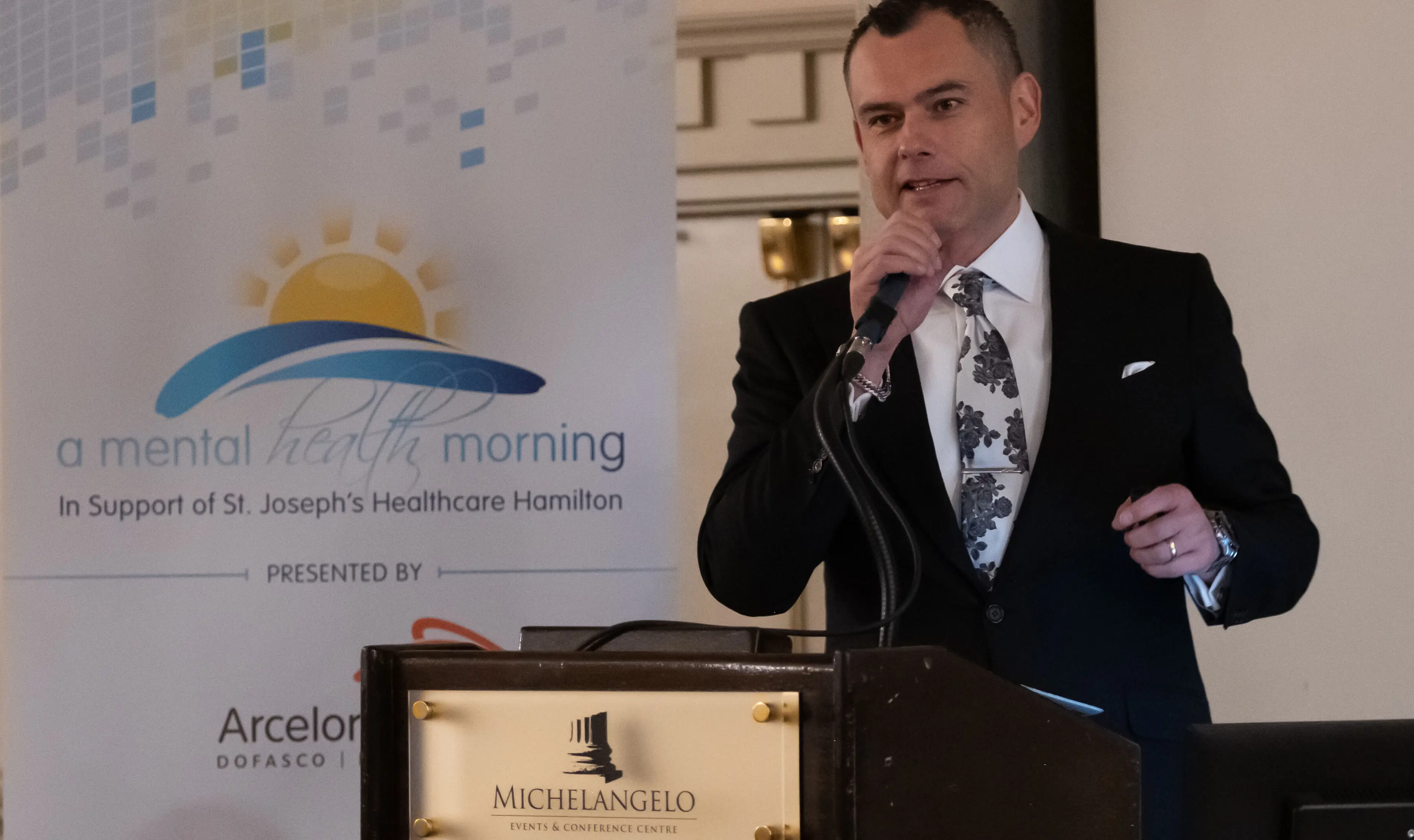 Jesse Thistle speaks at A Mental Health Morning