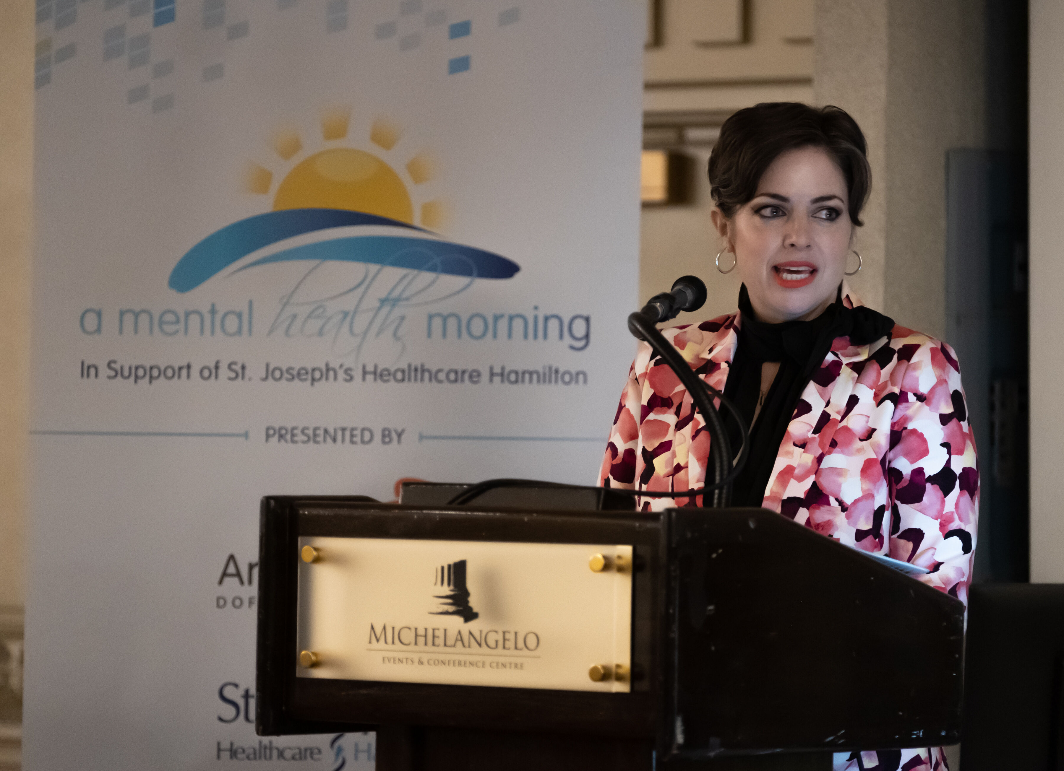 April Mansilla speaks at A Mental Health Morning