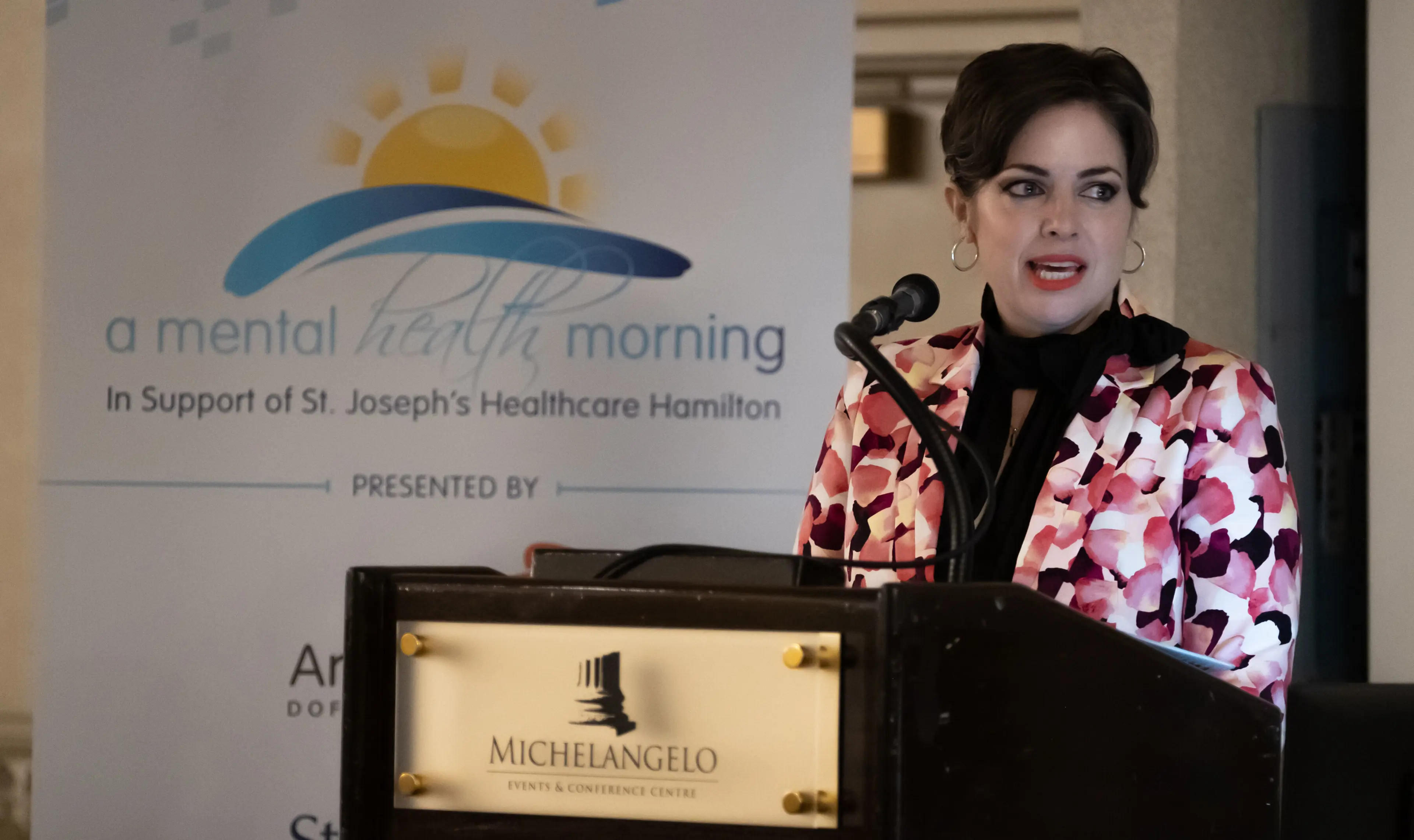 April Mansilla speaks at A Mental Health Morning